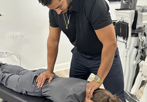 Chiropractor Jacksonville FL Fred Gibson Adjustment table